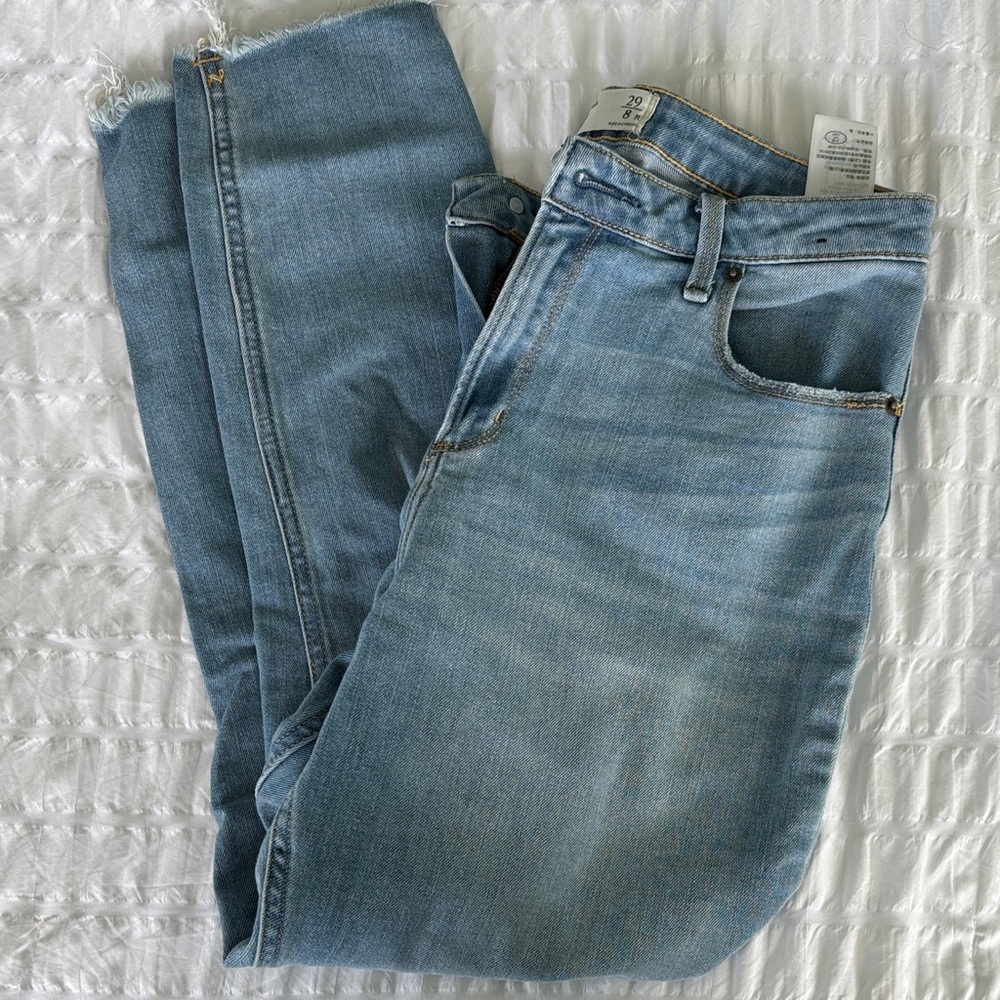 Abercrombie Frayed Hem Blue Jeans